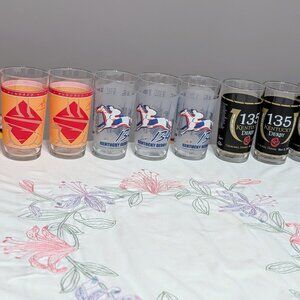 Set of 9 Kentucky Derby Mint Julep Glasses 2007-2009 133rd-135th Official Horse
